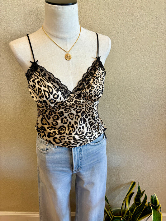 JENNY LEOPARD BUSTIER