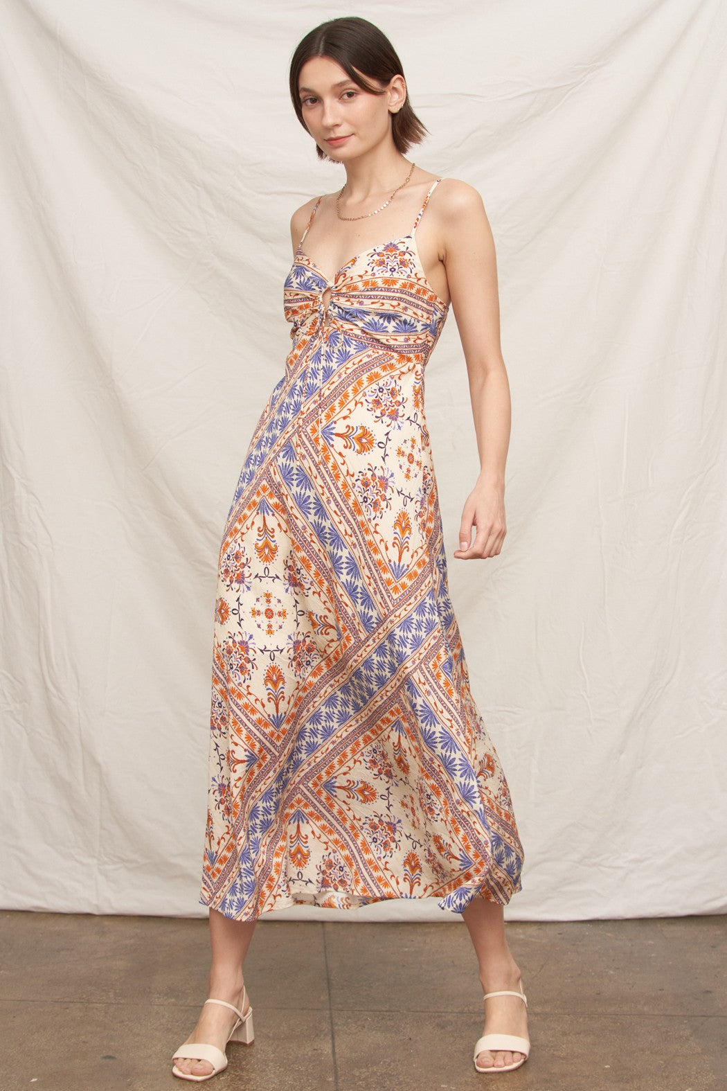 NOVA KEYHOLE SLEEVELESS DRESS
