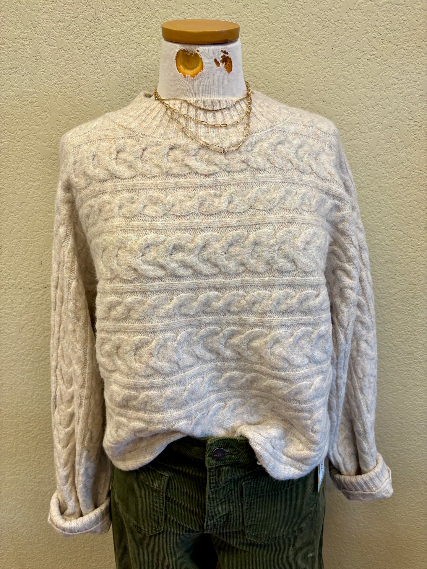 KATRINA CABLE KNIT SWEATER