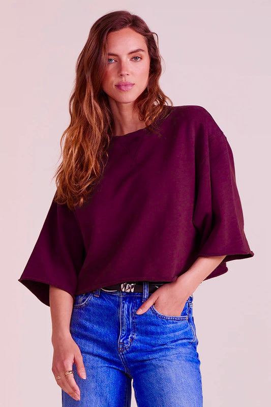 DENISE FRENCH TERRY CROP TOP
