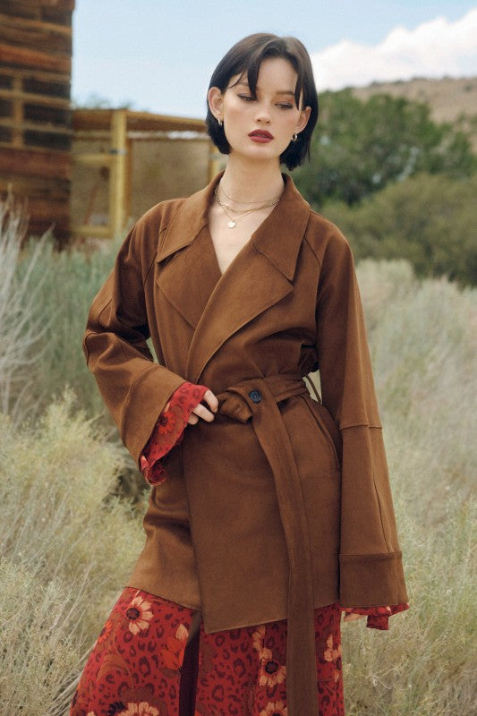 NATALIE FAUX SUEDE JACKET