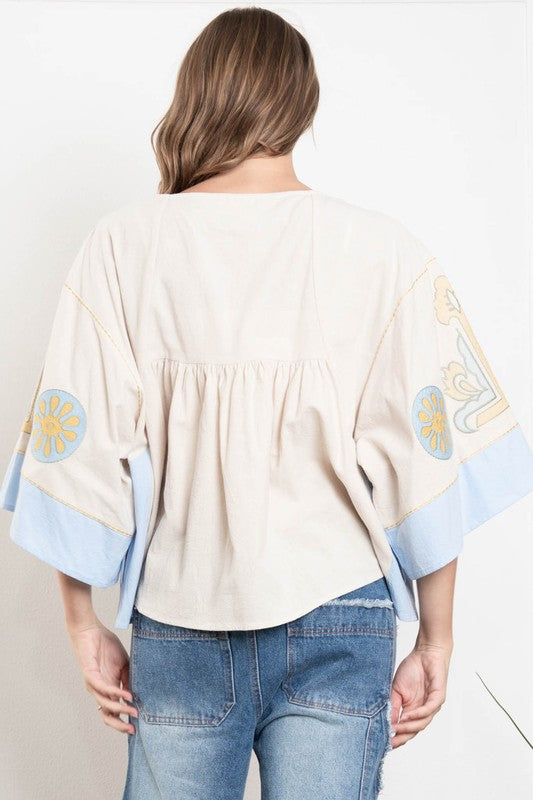 HEIDI EMBROIDERED TOP