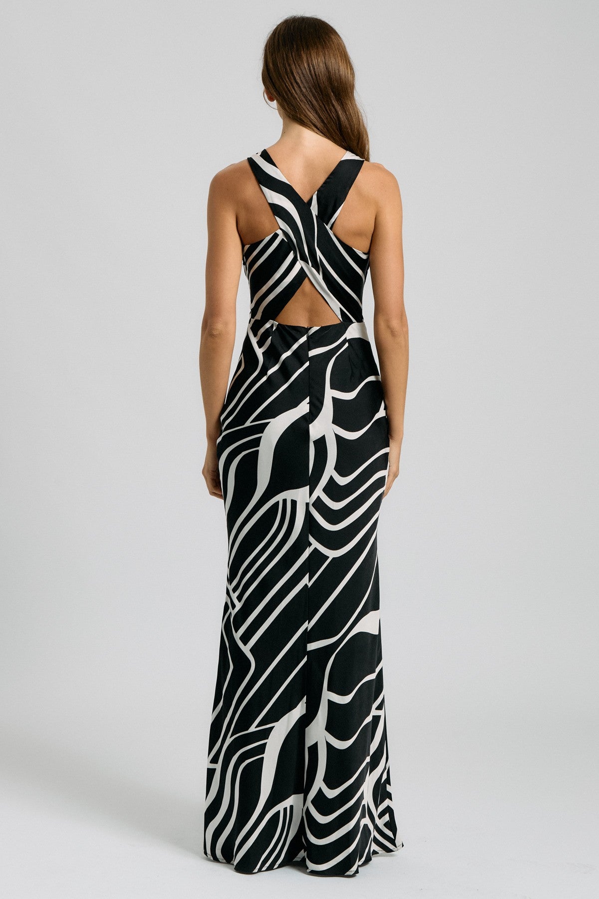 SCARLETT ABSTRACT PRINT DRESS