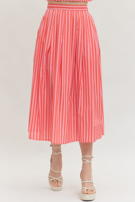 MELANIE STRIPED SKIRT