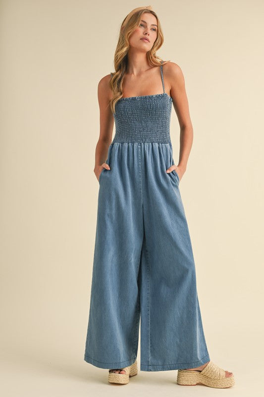KHLOE CHAMBRAY JUMPSUIT