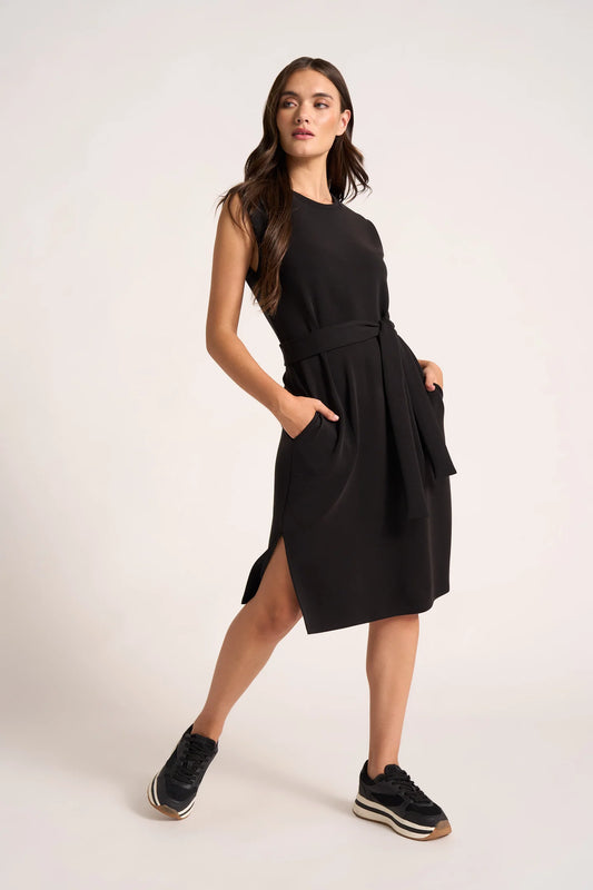 ALY SCUBA BELTED MINI DRESS