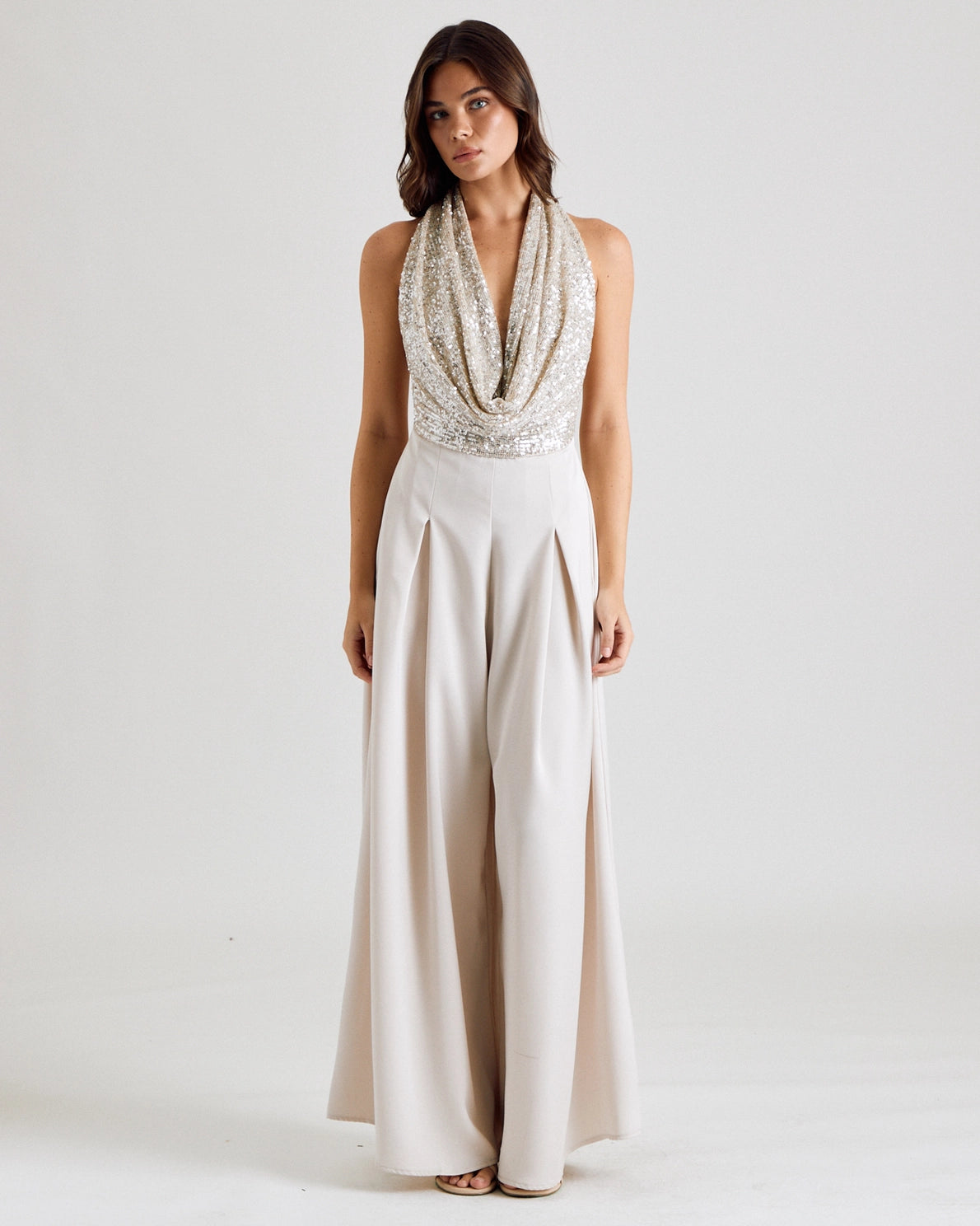 VALERIE SEQUINS BACKLESS JUMPSUIT