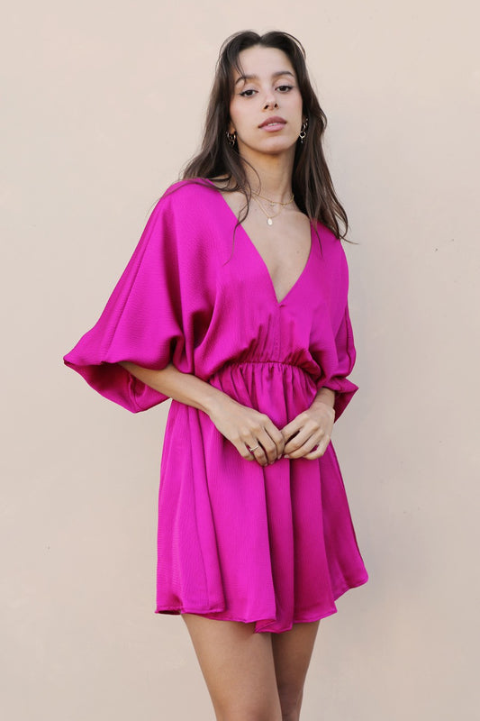 KENDRA KIMONO SLEEVE DRESS