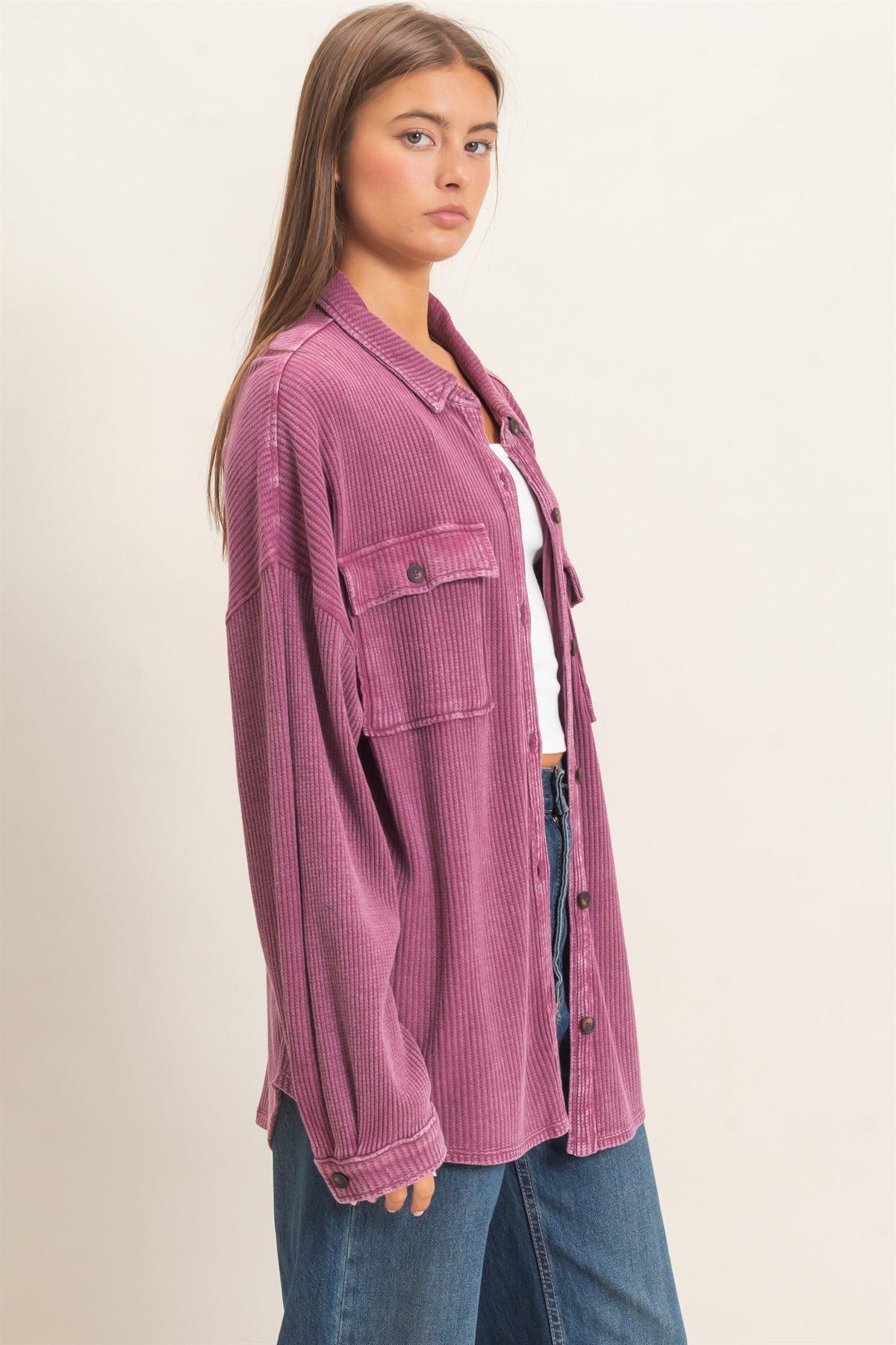 ISABELLA WAFFLE KNIT SHACKET