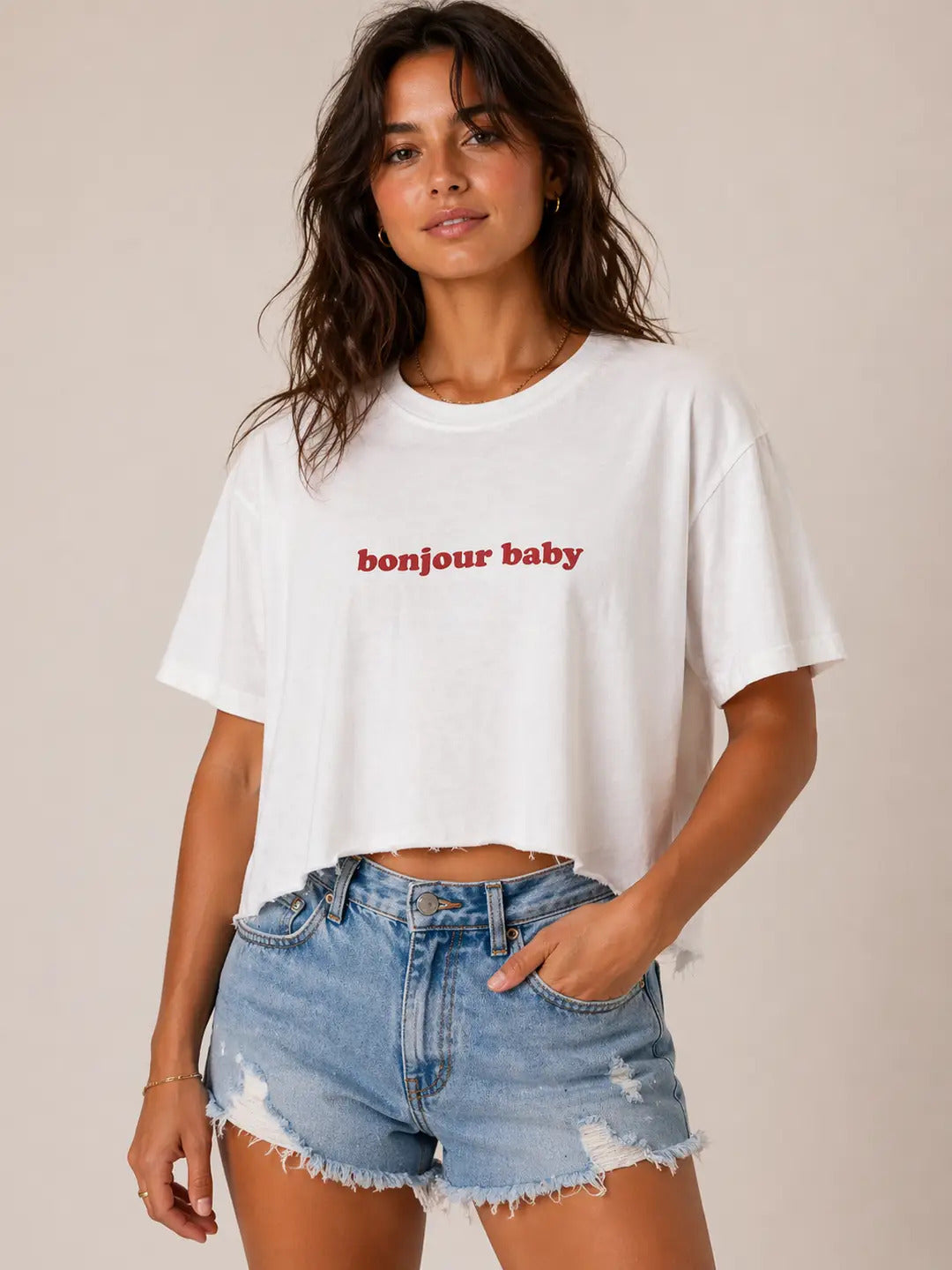 BONJOUR CROP TEE