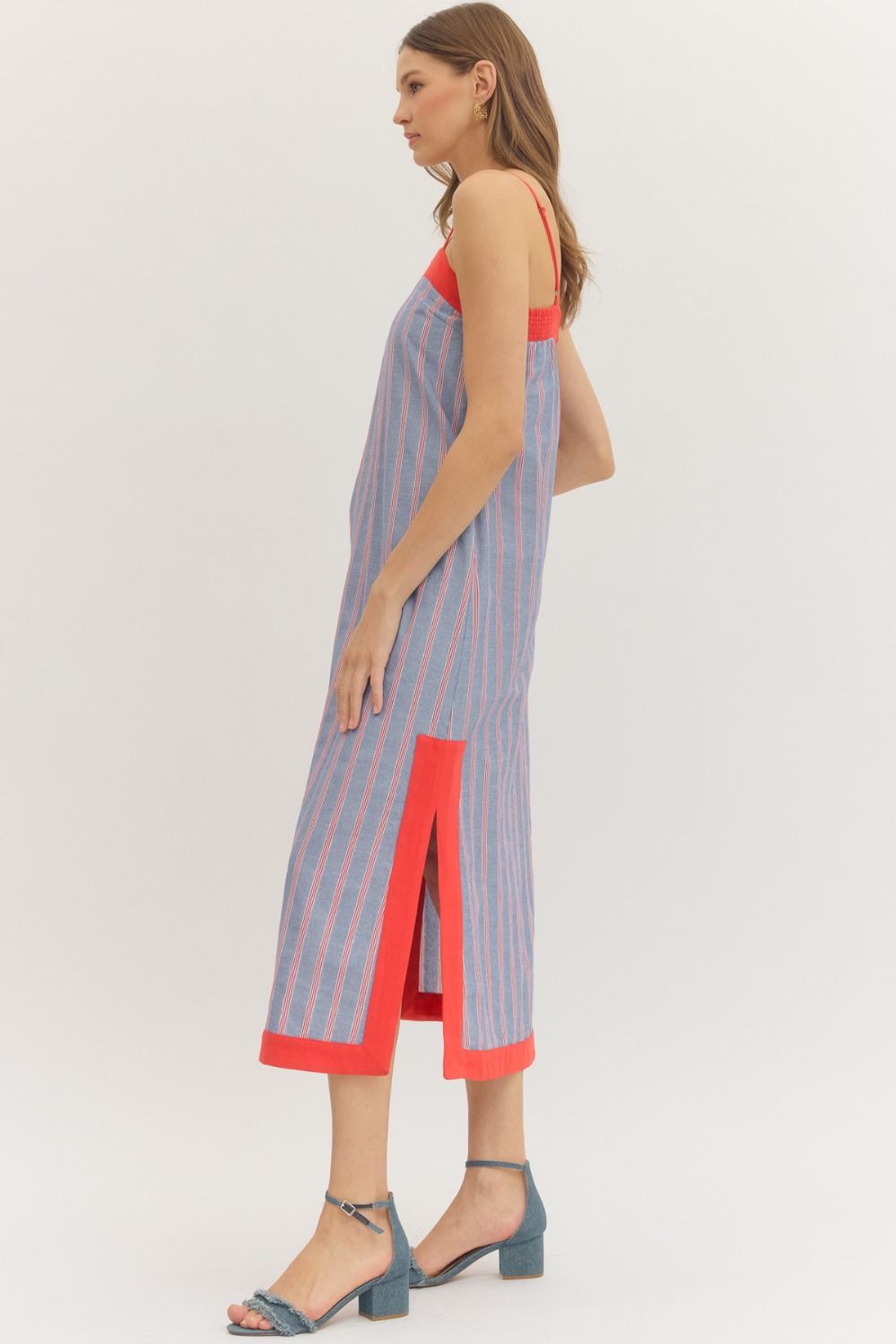 MAE CHAMBRAY STRIPED DRESS