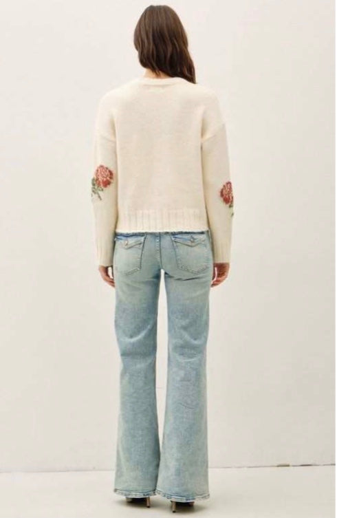 ROSE PRINT SWEATER