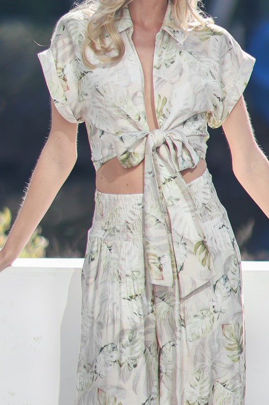 CORA FLORAL WRAP TOP