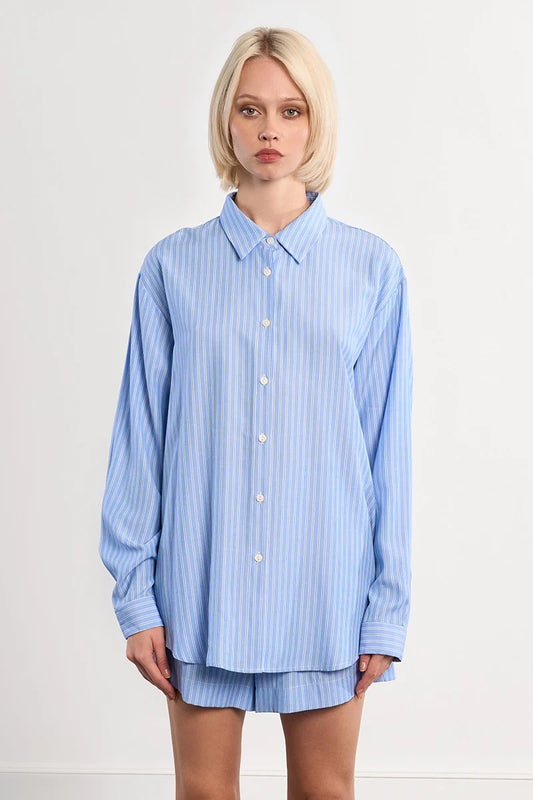 SUEANNE OVERSIZED STRIPED TOP
