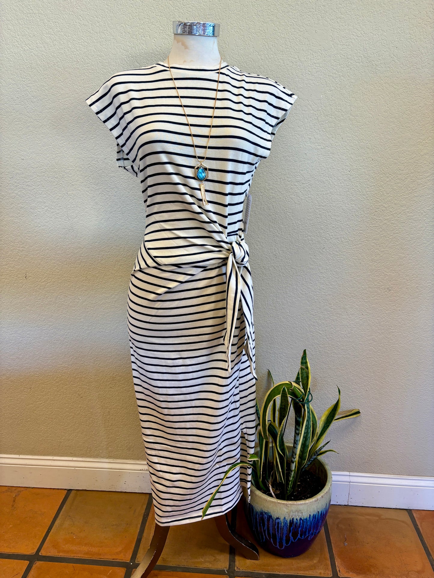 LEAH STRIPED MAXI DRESS