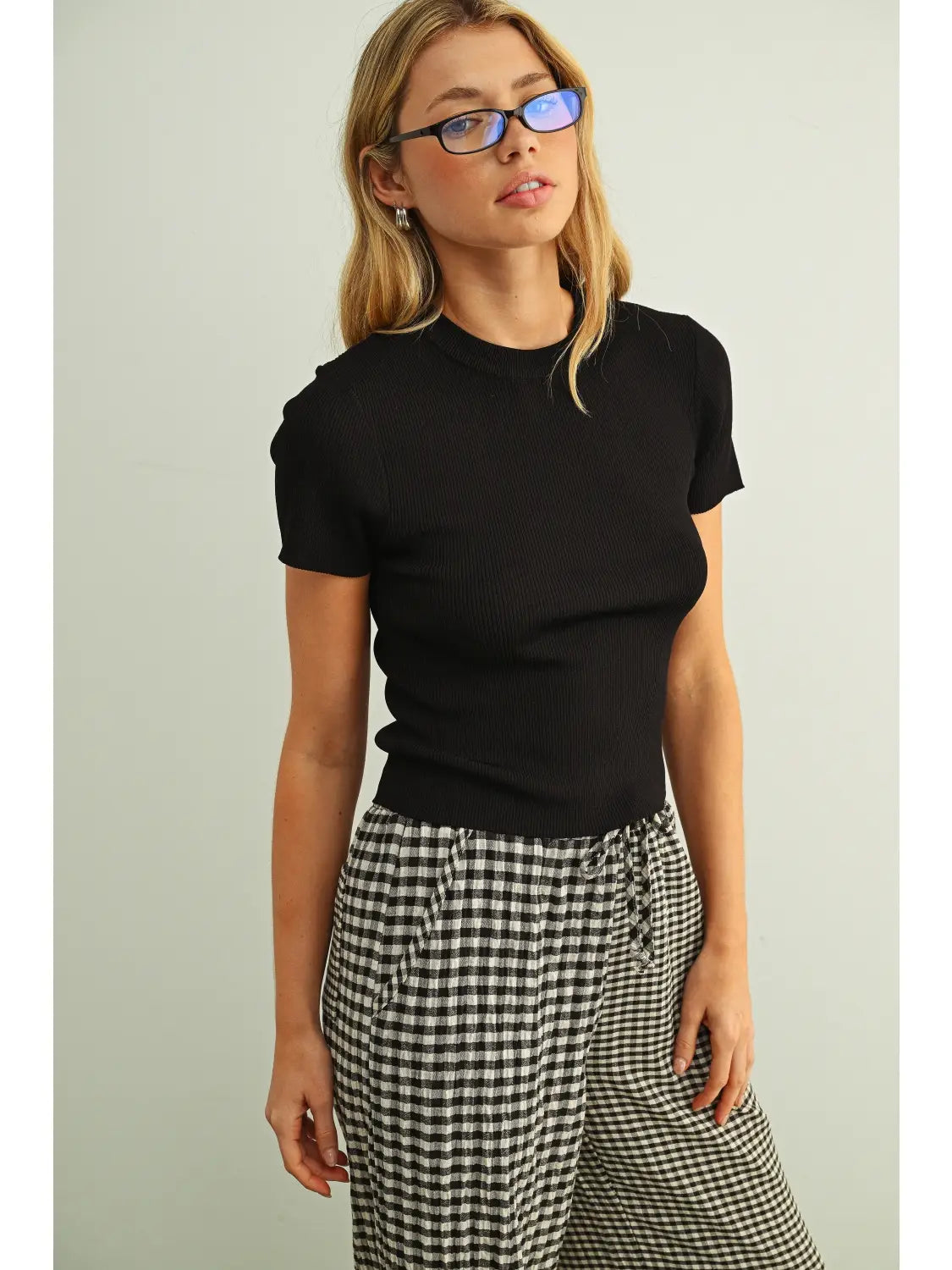 BLOSSOM RIBBED KNIT TOP