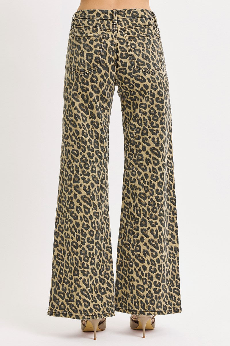 CANDICE LEOPARD PRINTED DENIM