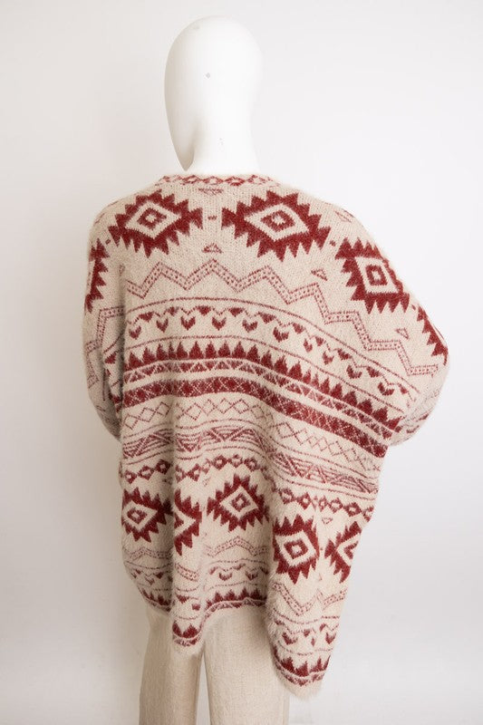 LENNY SOUTHWESTERN PRINTED CARDIGAN