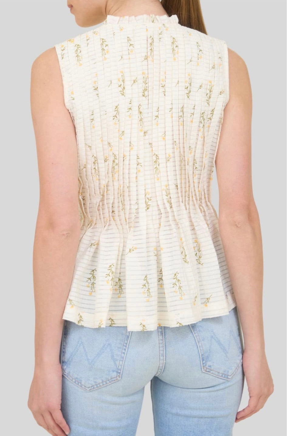 COURTNEY SLEEVELESS FLORAL TOP