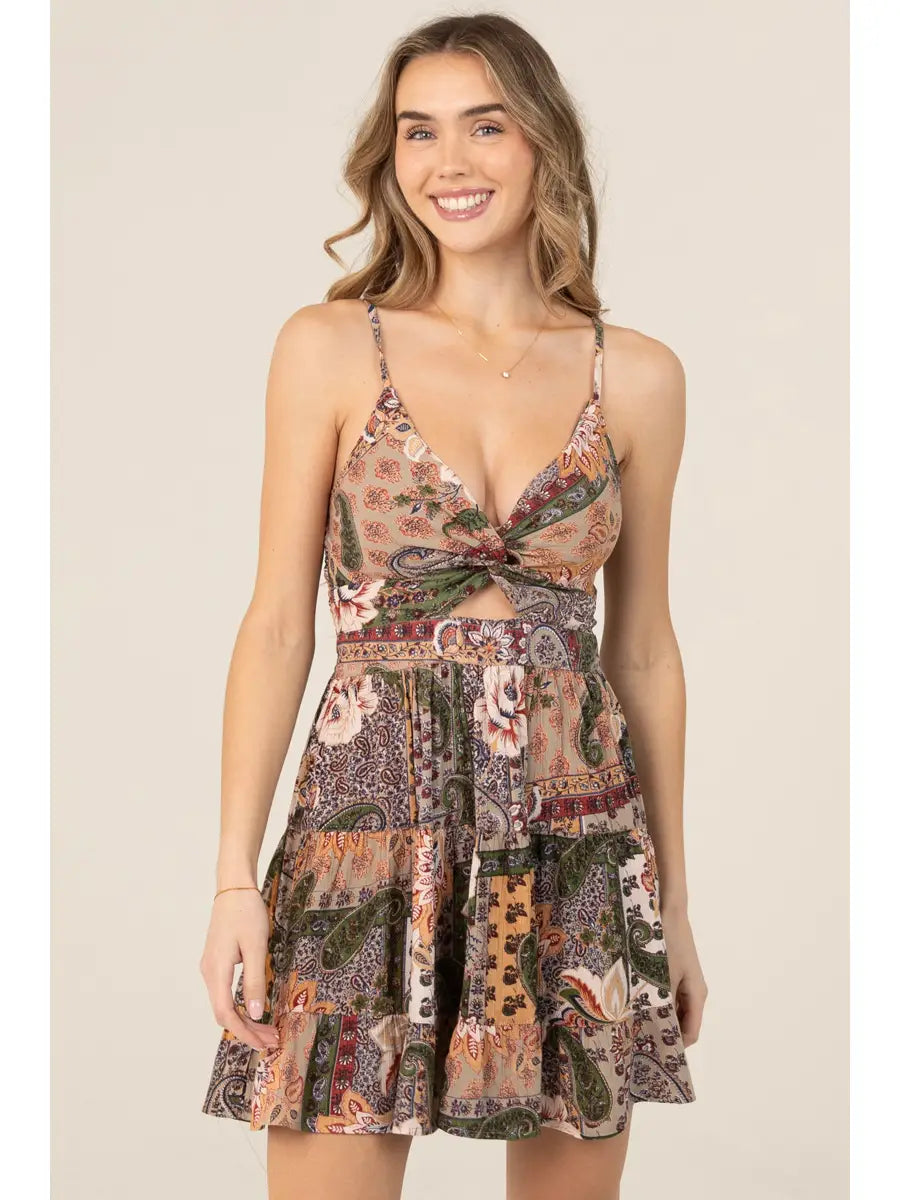 INDIA KEYHOLE MINI DRESS
