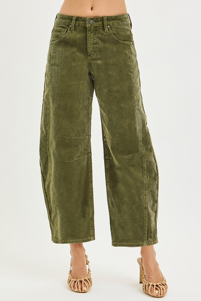LILITH CORDUROY BARREL PANTS
