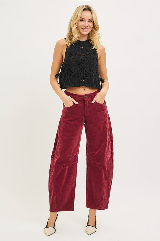 LILITH CORDUROY BARREL PANTS