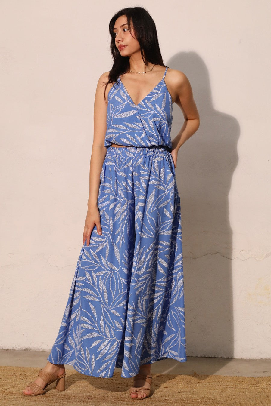 CORRINE LEAF PRINTED PANT