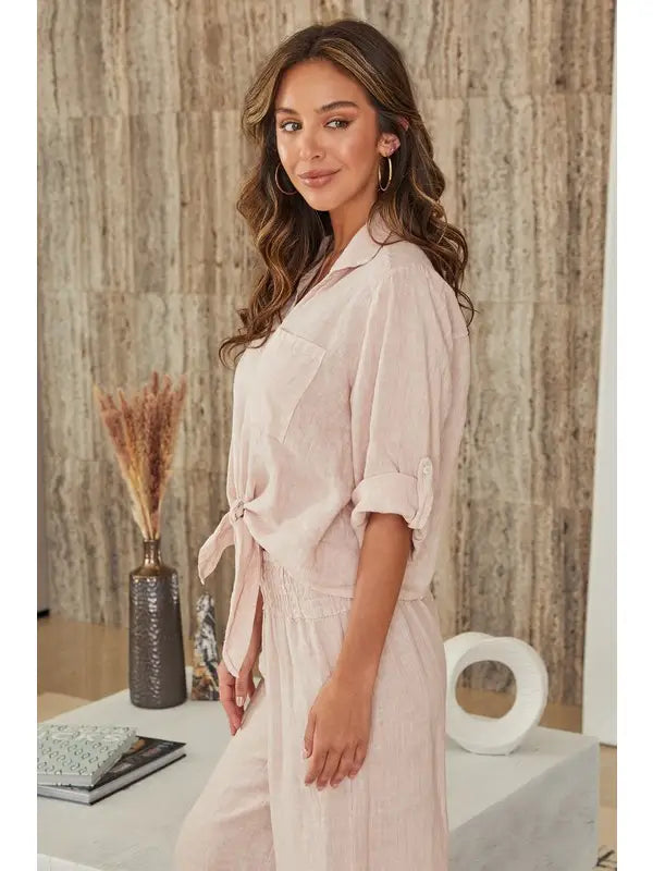 BEATRICE TIE FRONT TOP