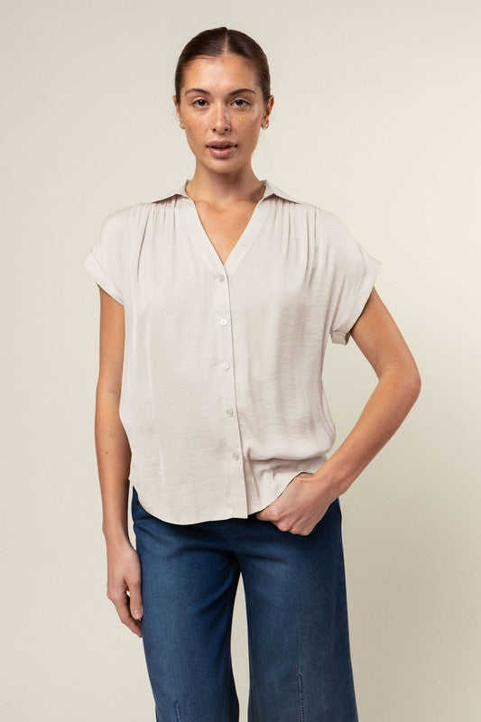 CECILIA BUTTON UP TOP