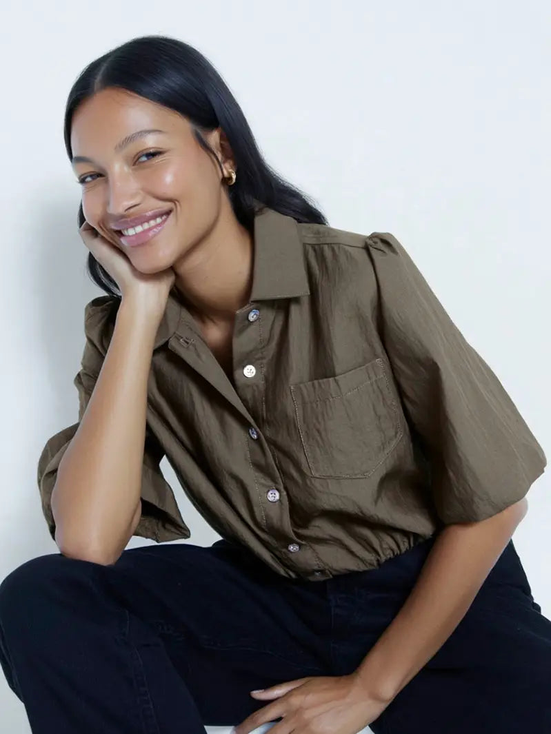 KELLY BUBBLE HEM SHIRT