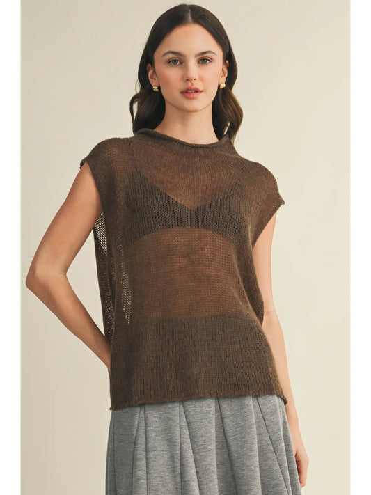 SHAWNA OPEN KNIT TOP