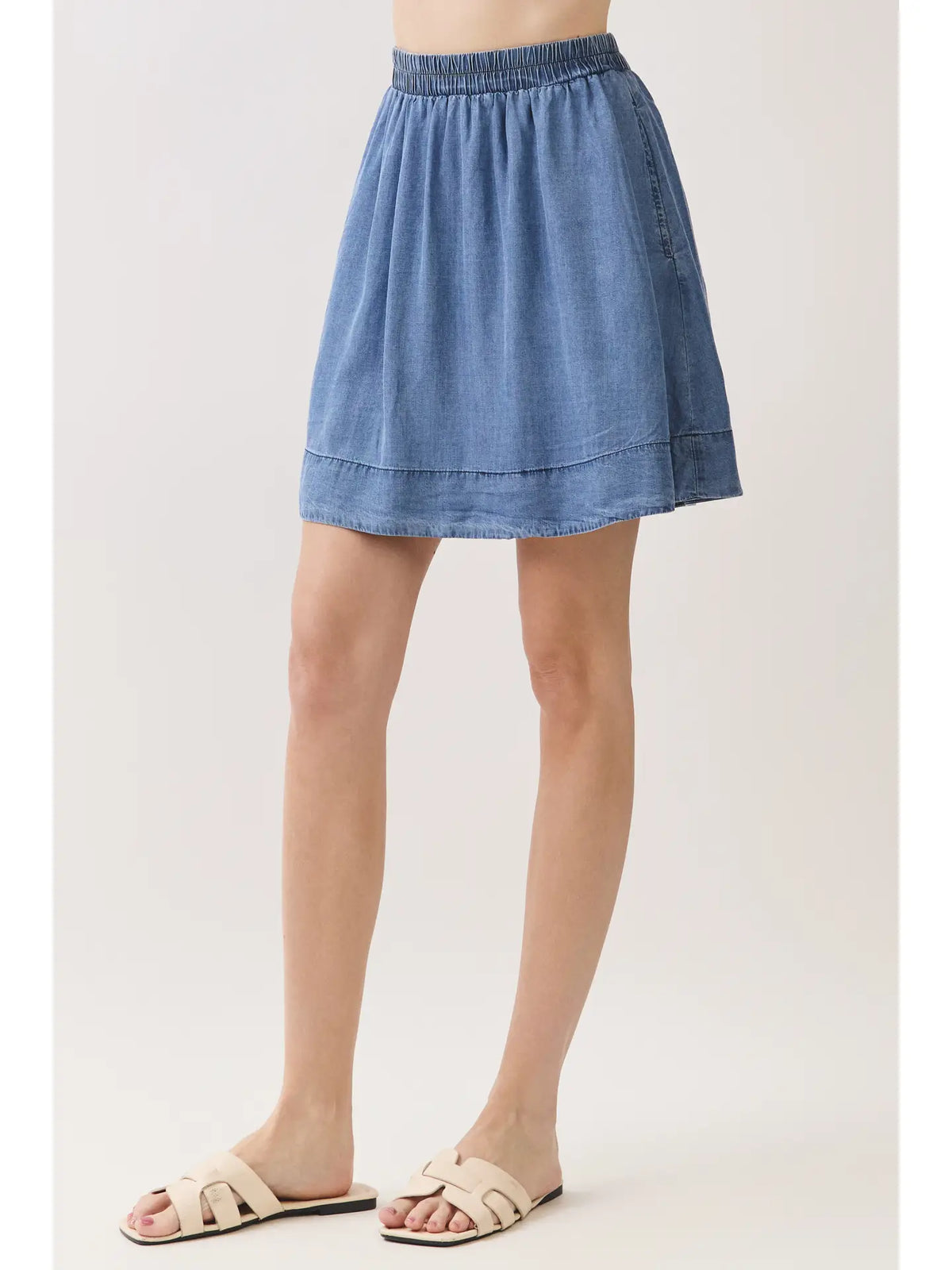SANDRA CHAMBRAY SKIRT