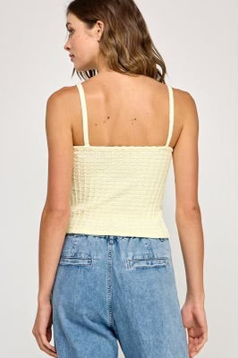 ROWAN KNIT CREAM TANK