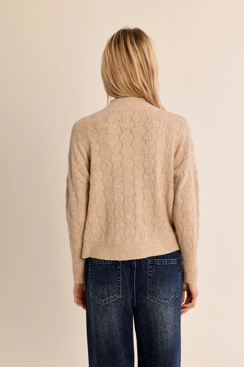 JOSIE OPEN WORK SWEATER