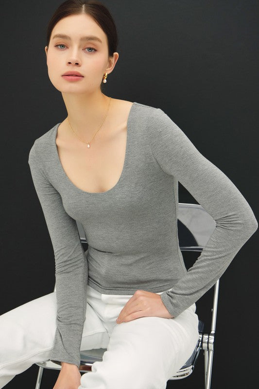 BELLA BASIC LONG SLEEVE TOP