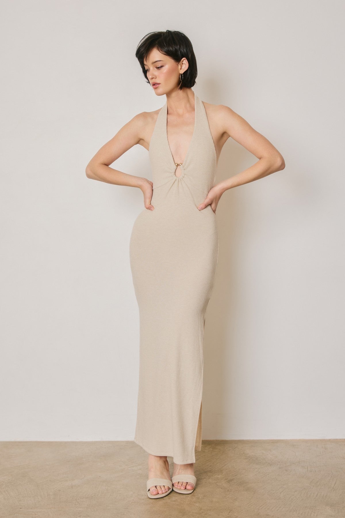 EVELYN HALTER DRESS