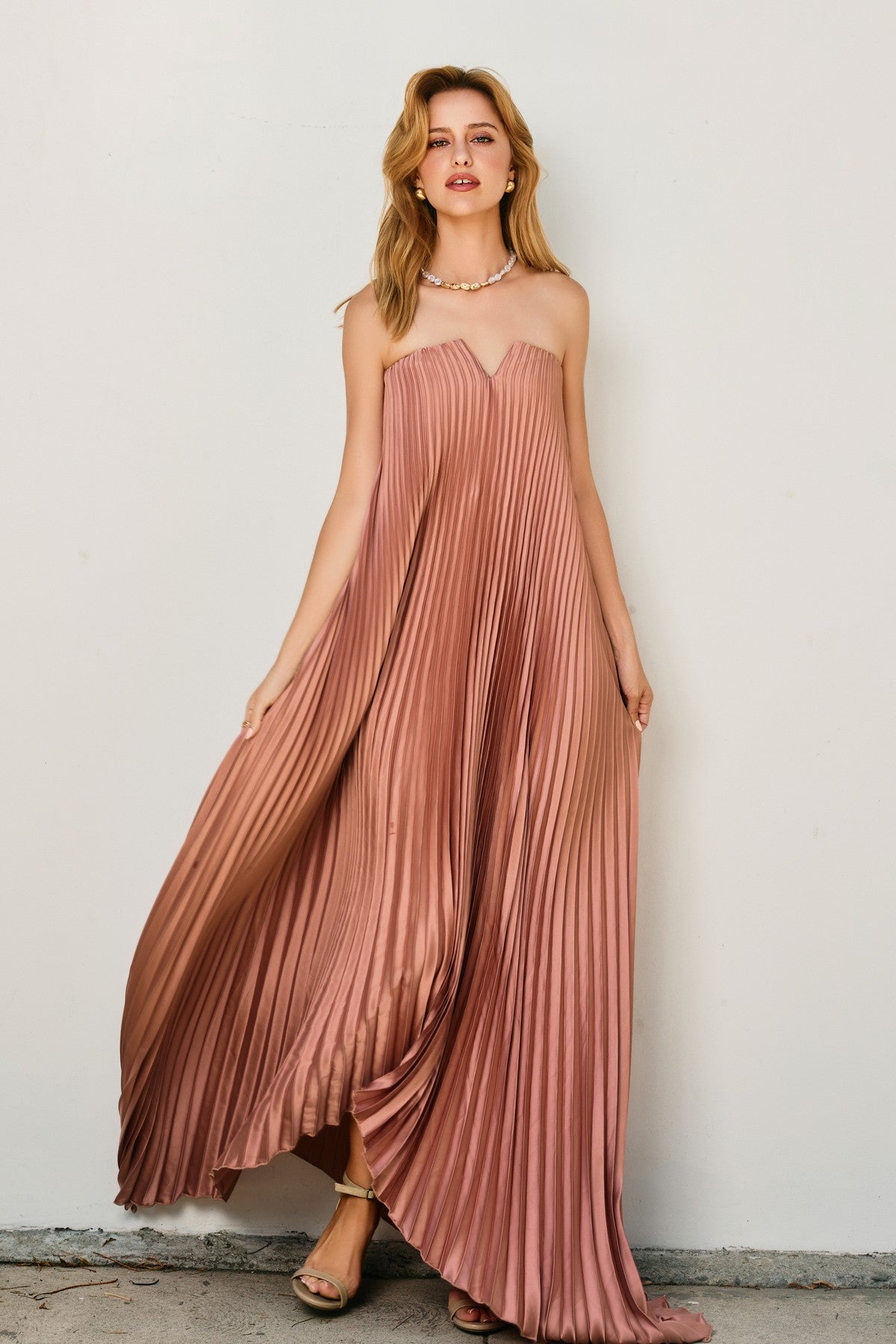 RHEA PLEATED DRESS