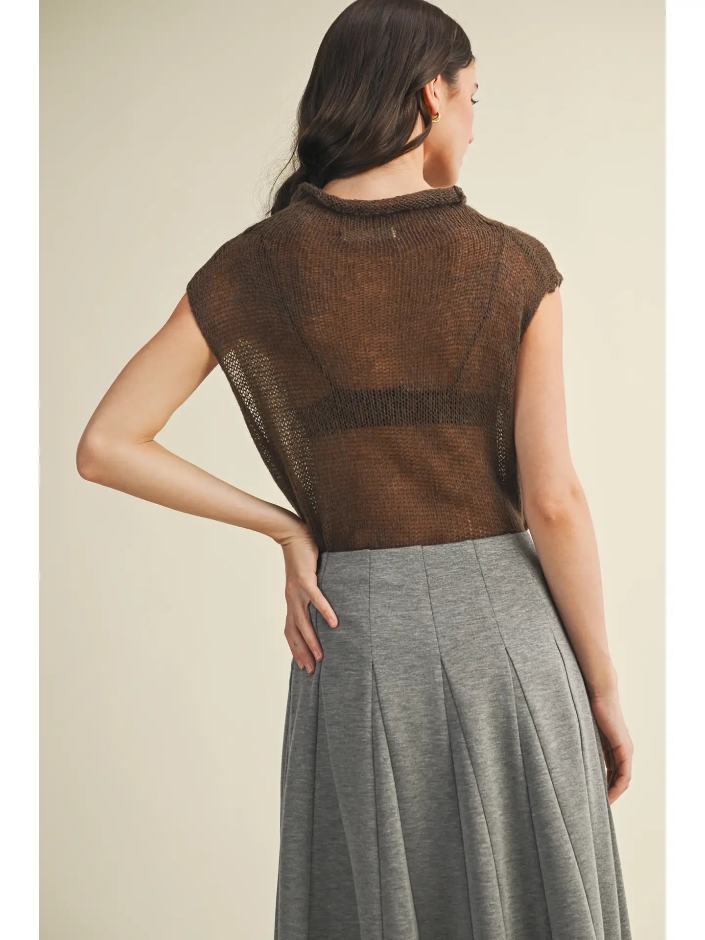 SHAWNA OPEN KNIT TOP