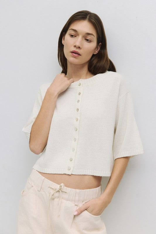 STEPHANIE SHORT SLEEVE CARDIGAN