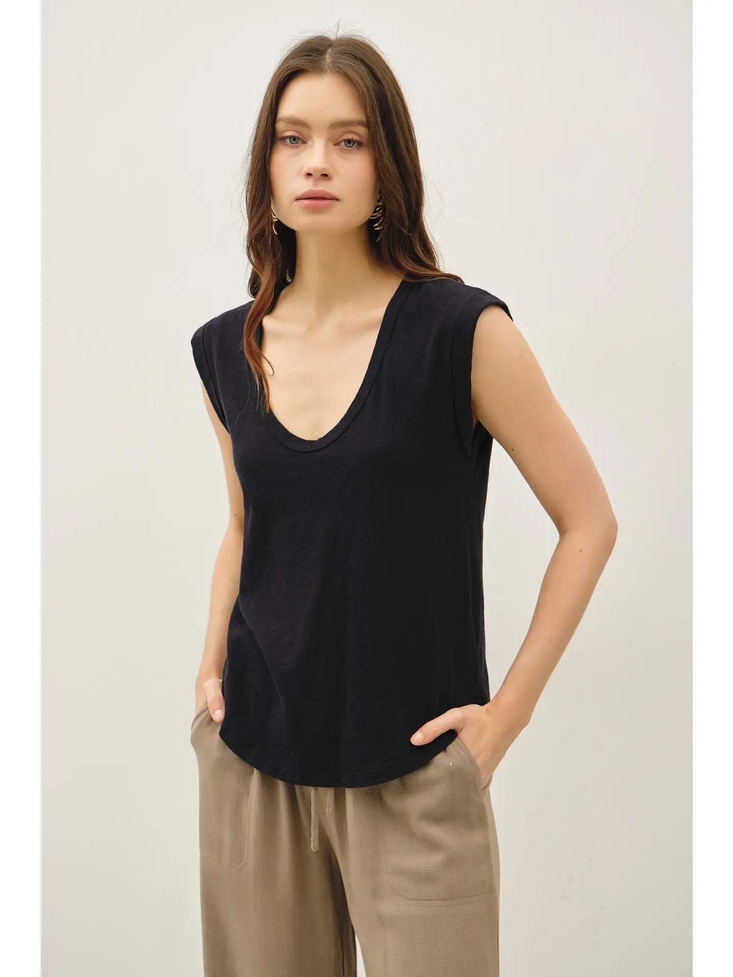 HARMONY CAP SLEEVE TEE