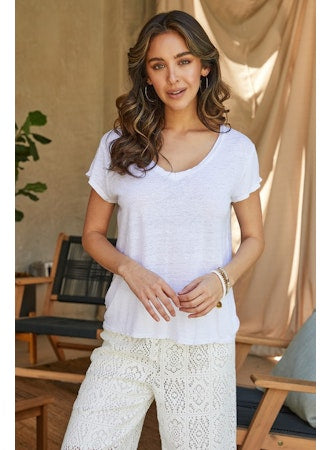 AMY LINEN TEE