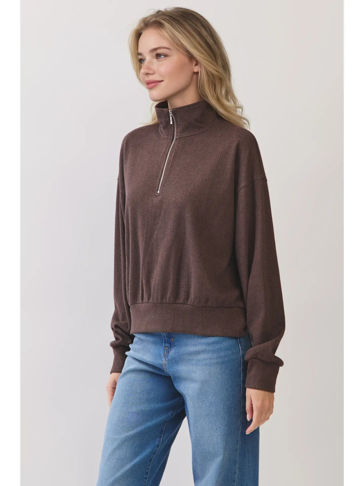 ANNABELLE HALF ZIP TOP
