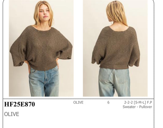 EVA DOLMAN SLEEVE SWEATER