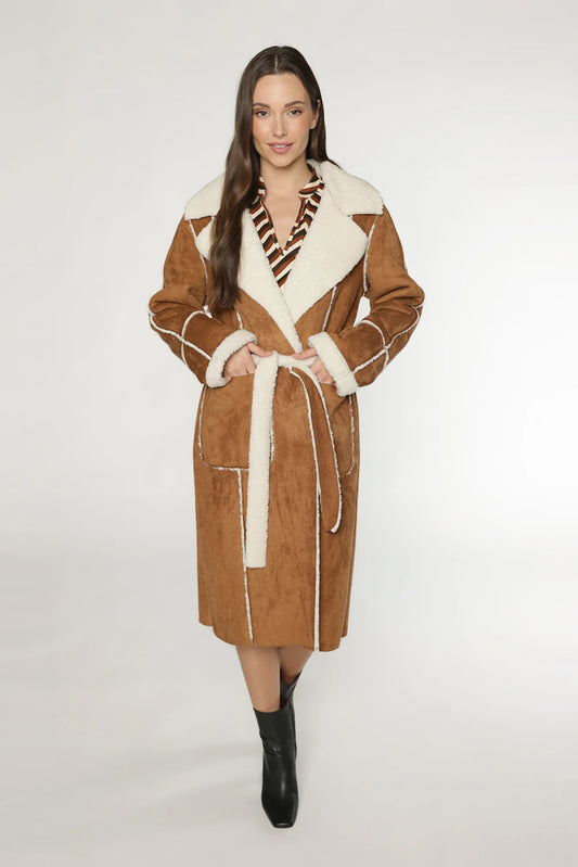 MICHELLE SHERPA TRENCH COAT