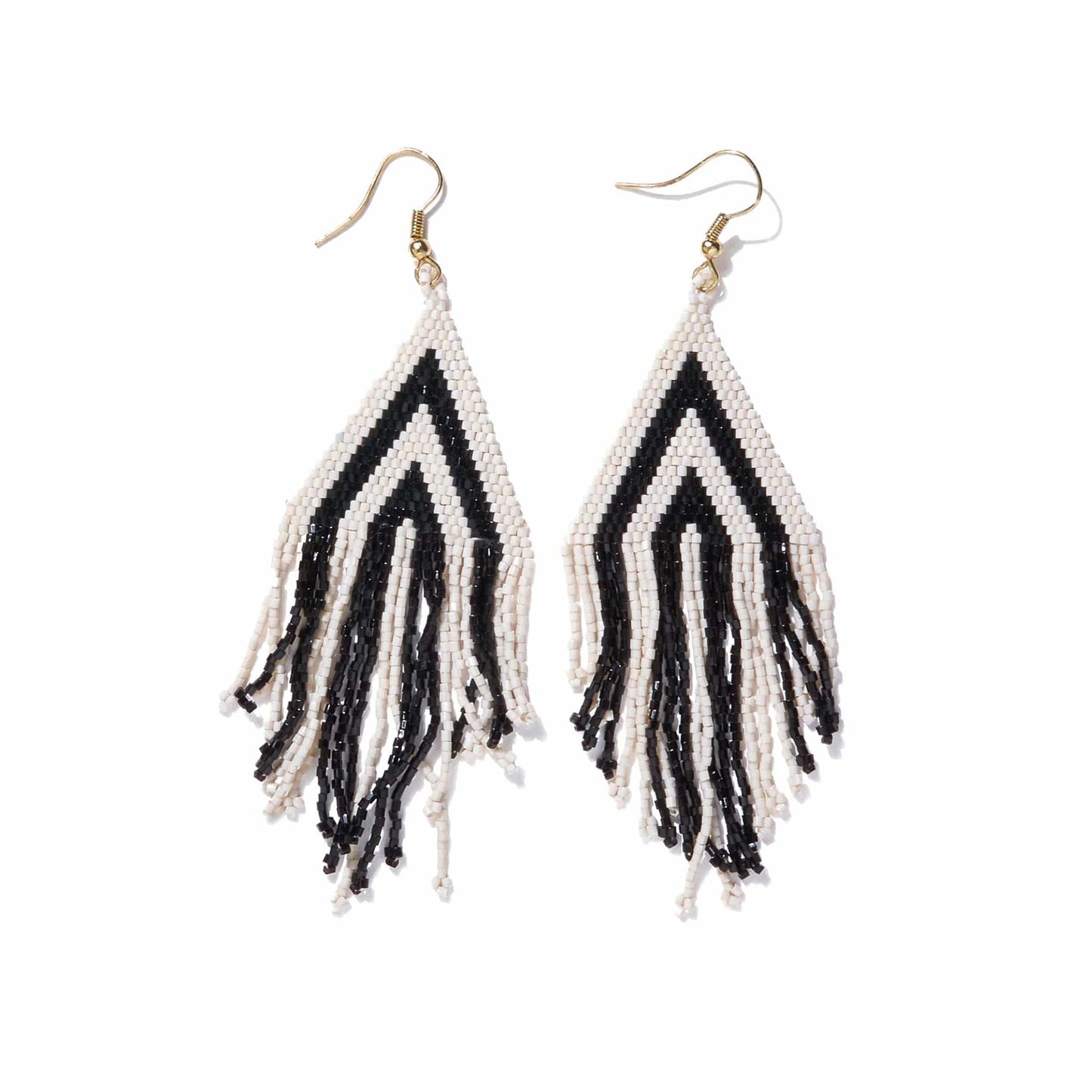 HALEY STACKED TRIANGLE BEADED EARRINGS