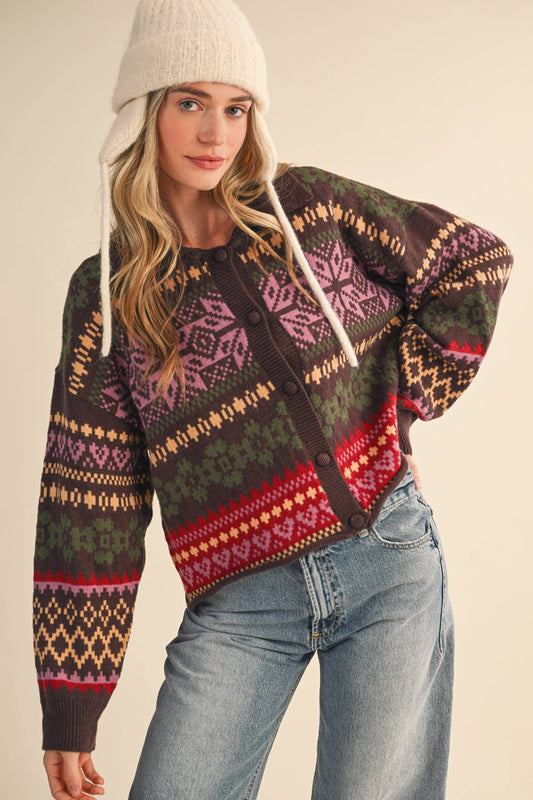 LIZ FAIR ISLE CARDIGAN