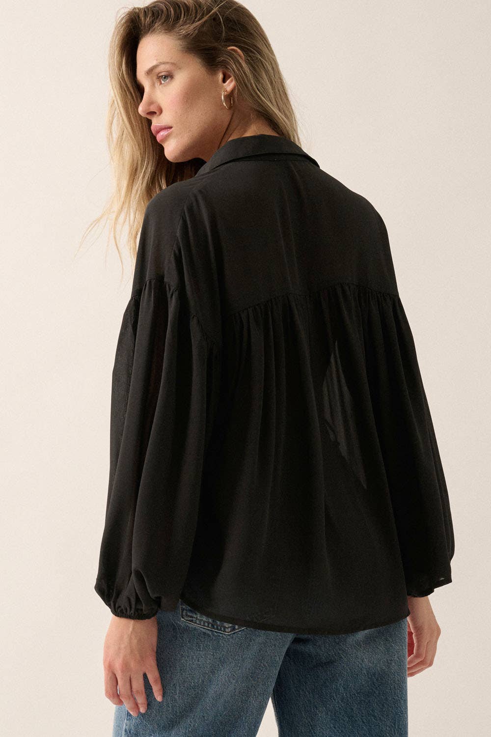 AUTUMN SHEER BLOUSE