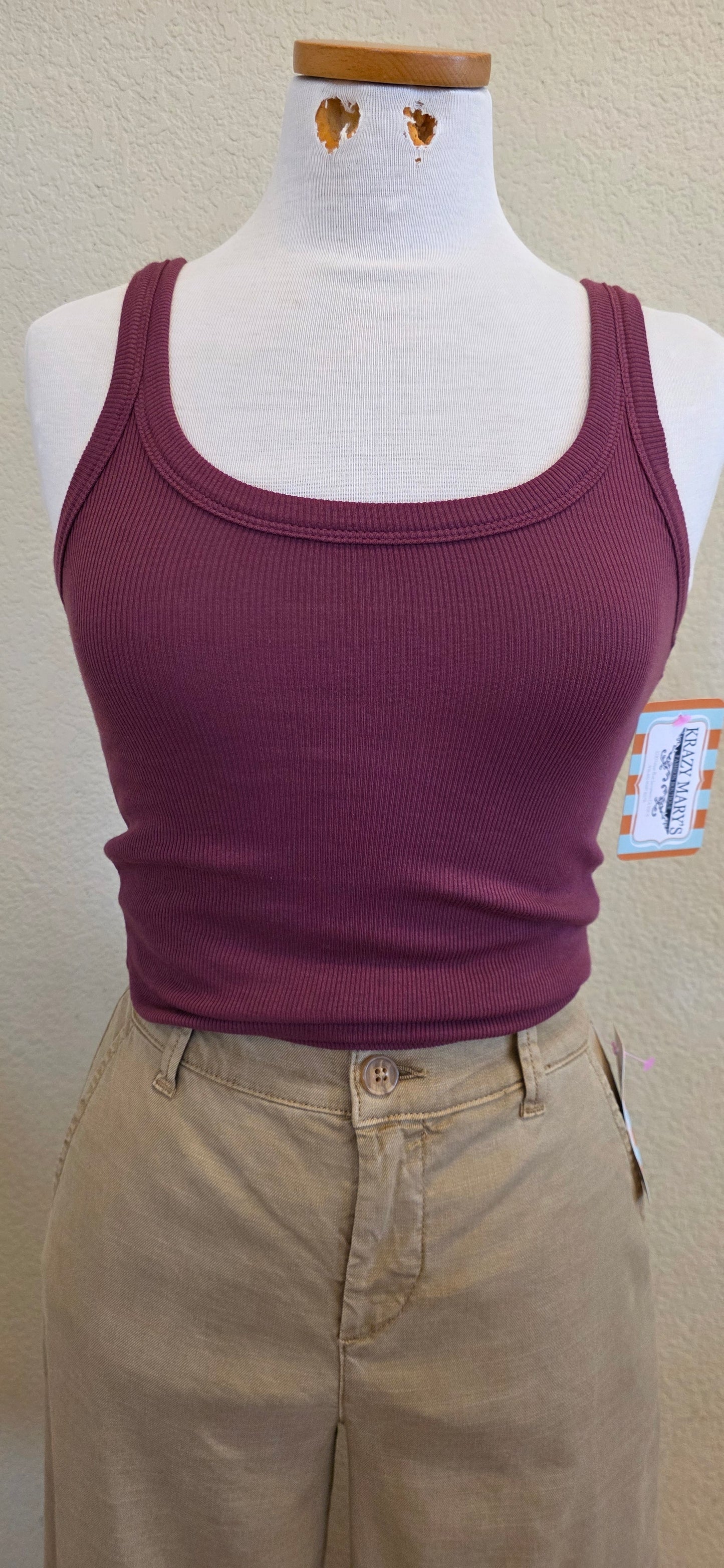 CASSIE SCOOP NECK TANK