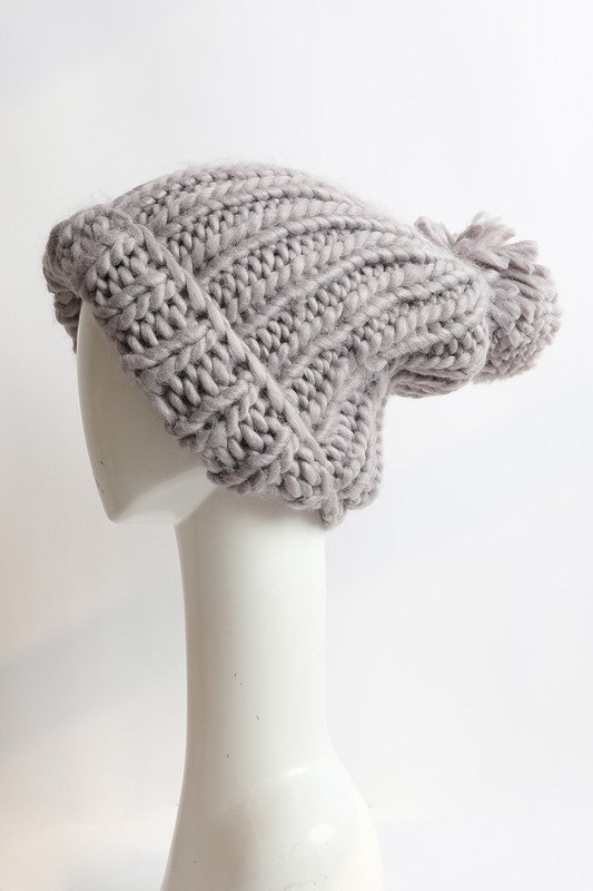 gray crochet beanie